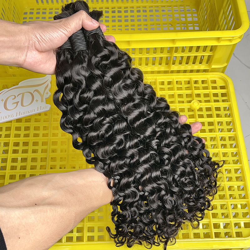 Water Wave Bulk Human Hair For Braiding - 100% натуральные человеческие волосы для плетения