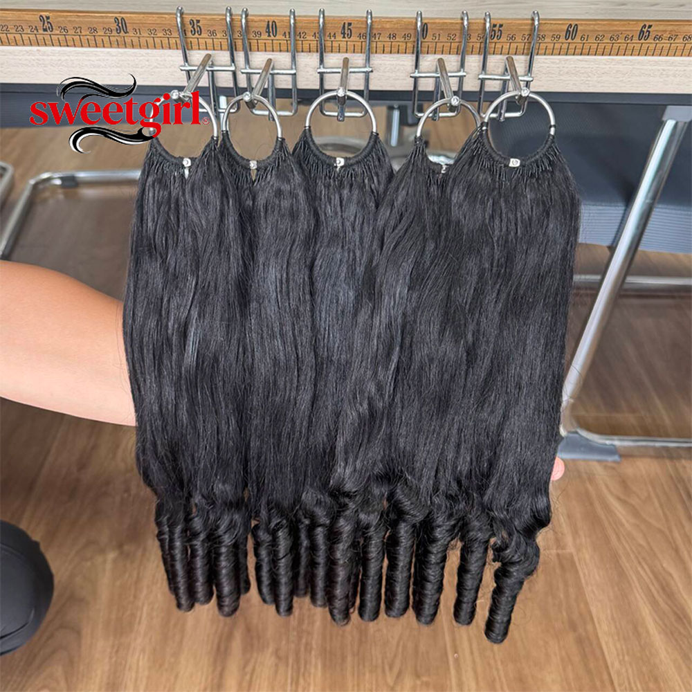 Water Wave Bulk Human Hair For Braiding - Натуральные необработанные волосы 12A Yaki Feather