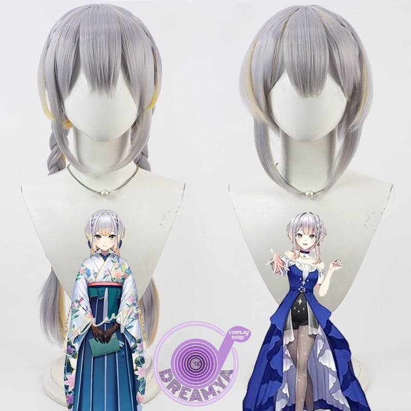 Synthetic Wigs - Шиори Рури Косплей Парик Vtuber Серый