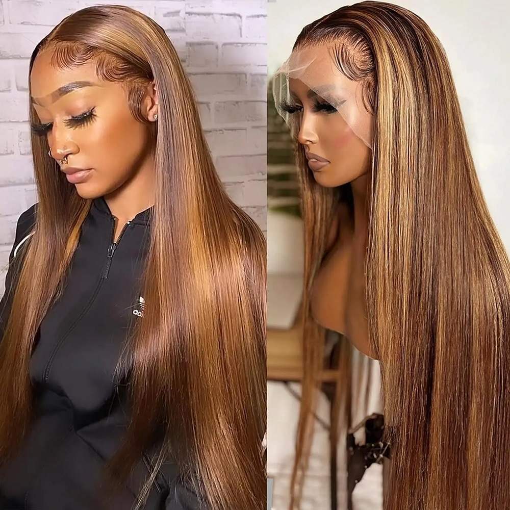 Hd Lace Frontal Wig Human Hair Pre Plucked - 44-46-дюймовые прямые парики из натуральных волос
