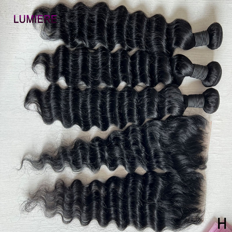 Высококачественные пучки волос – обзор и цена Deep Wave 3 Bundles With Closure