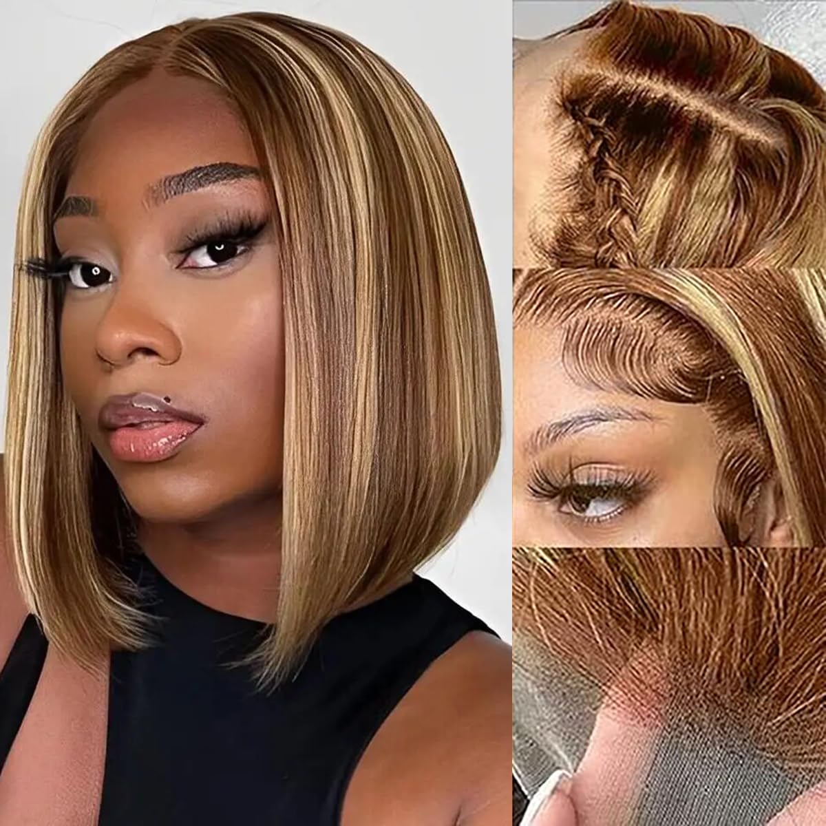 Парик-боб из натуральных волос – обзор и цена Pre Parted 13X4 Lace Front Bob Wig