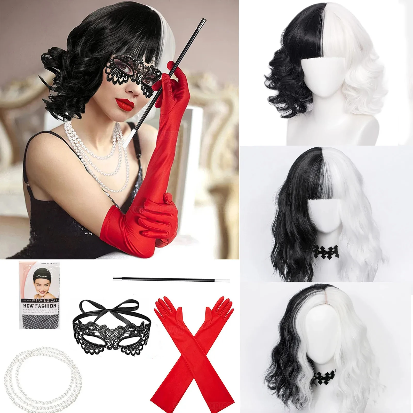 Парик для косплея Круэллы де В – обзор и цена Synthetic Braided Wigs For Black Women