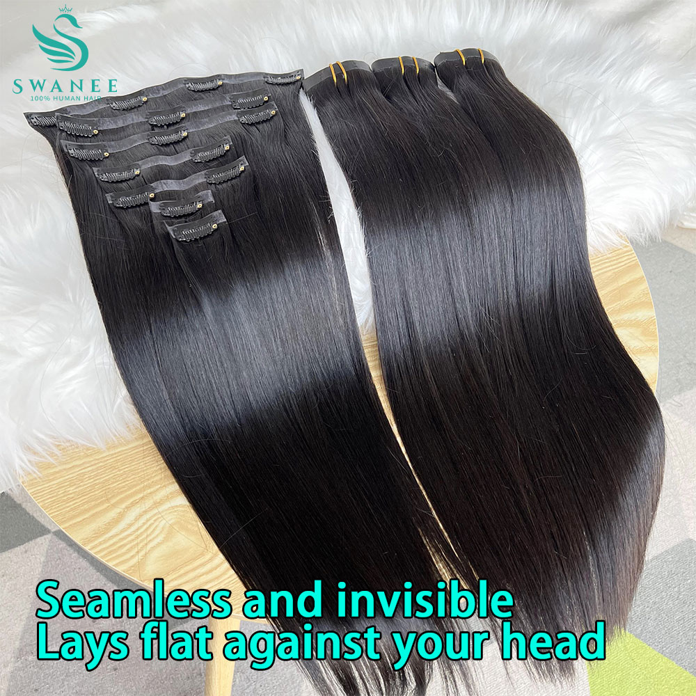 Накладные волосы из 100% натур – обзор и цена Seamless Clip In Hair Extensions Human Hair