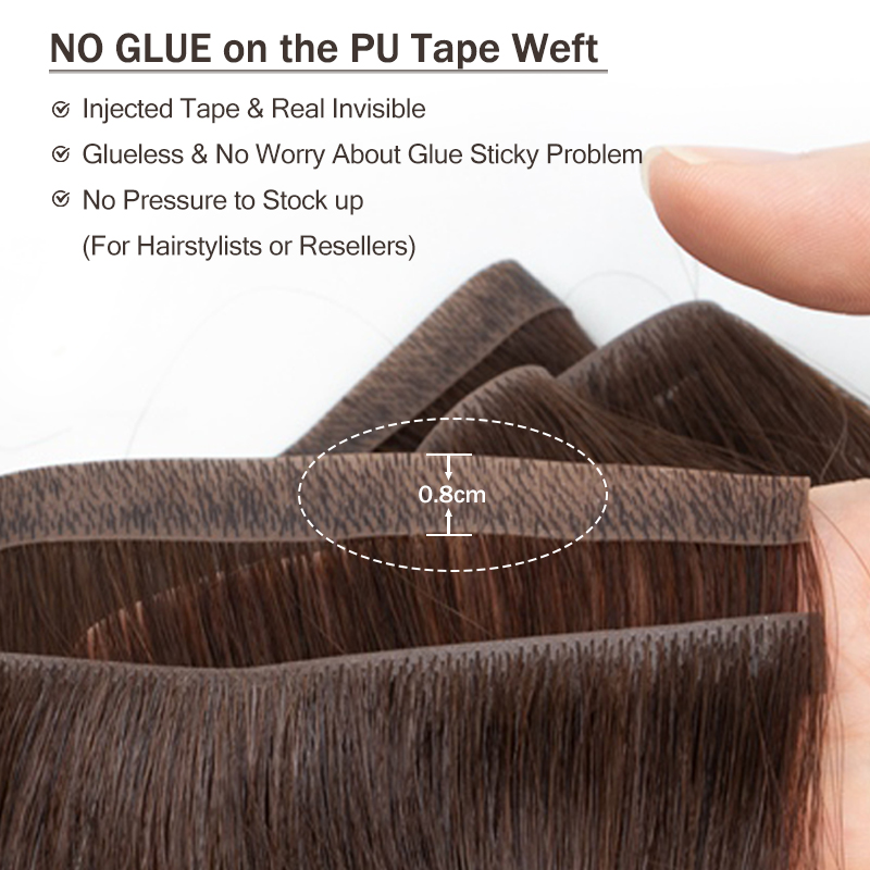 Невидимая длинная лента из иск – обзор и цена Invisible Tape In Extensions Real Hair