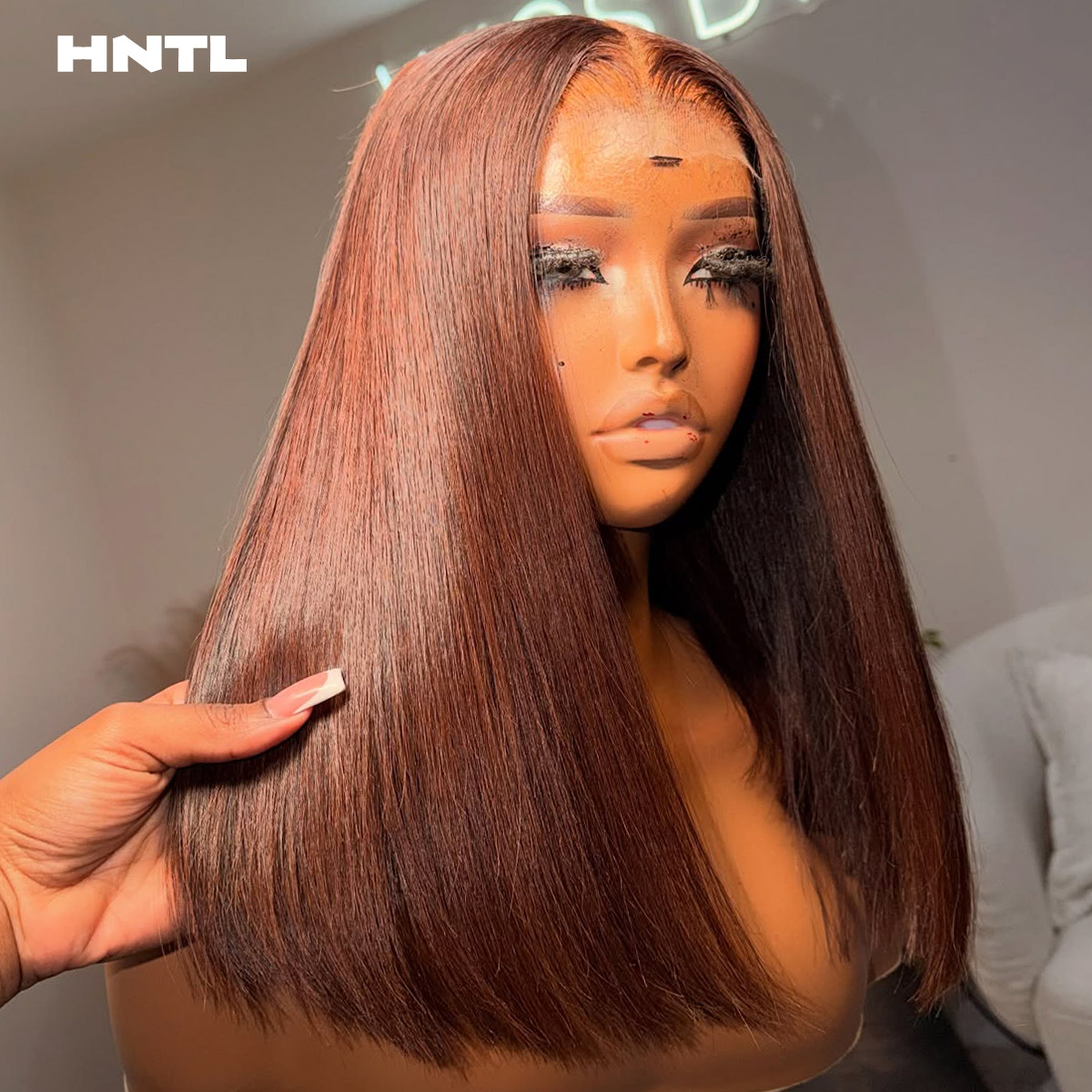 Бесшовный парик-каре коричнево – обзор и цена Pre Parted 13X4 Lace Front Bob Wig