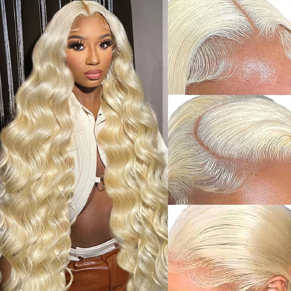 46-дюймовые HD-парики из светл – обзор и цена 613 Blonde Body Wave Lace Front Wig