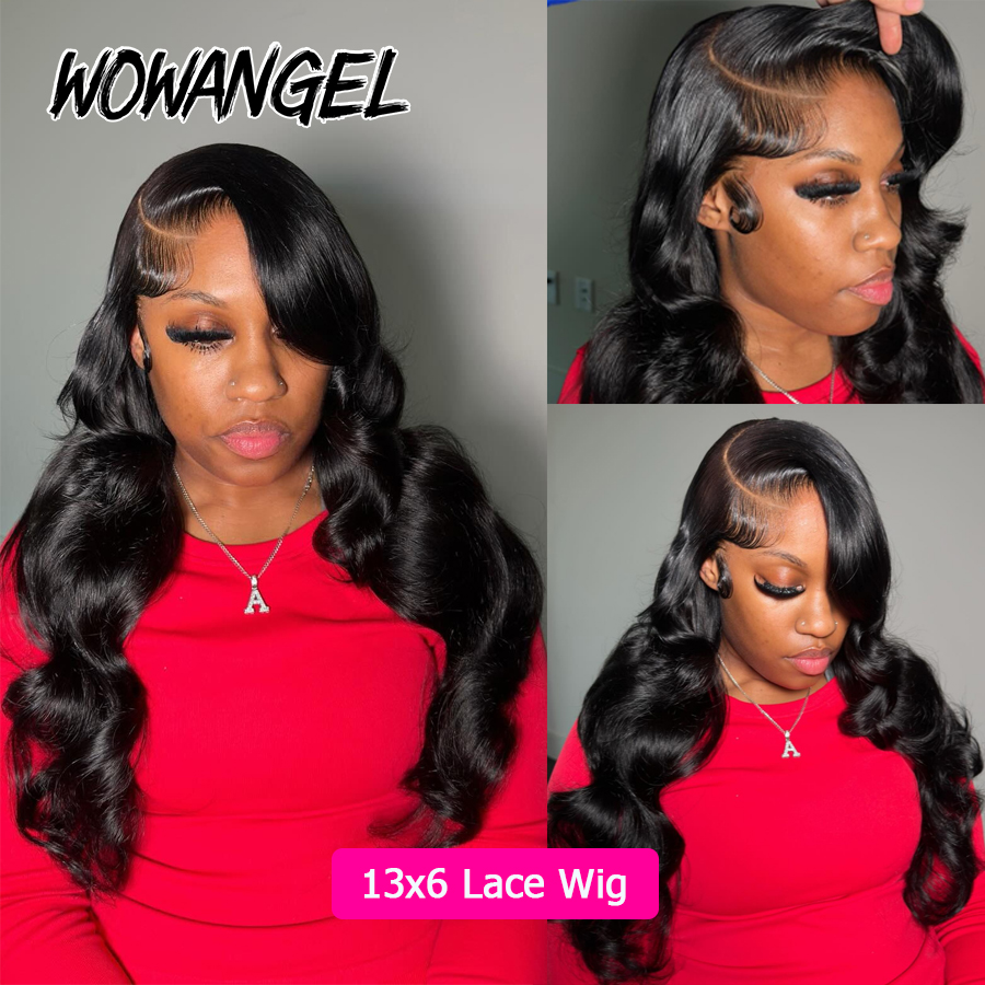 Wow Angel Body Wave Jet Black  – обзор и цена Hd Lace Frontal Wig Human Hair Pre Plucked