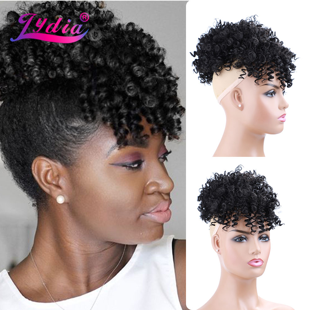 Синтетический высокий пышный а – обзор и цена Drawstring Afro Curly Puff Ponytail