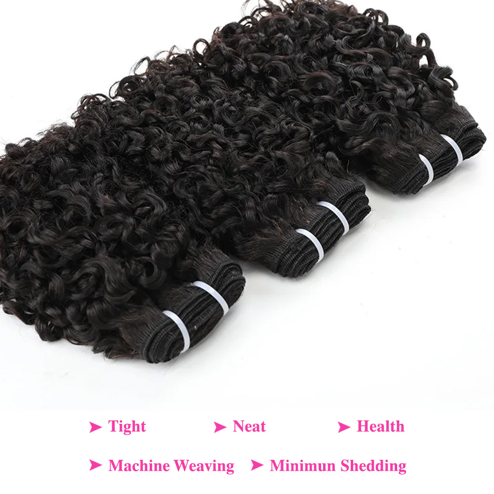 Пучки волос Pixie Curl с засте – обзор и цена Deep Wave 3 Bundles With Closure